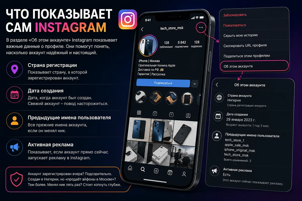 Что показывает сам Instagram