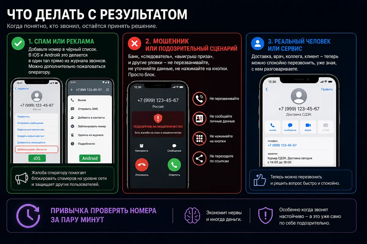Что делать с результатом